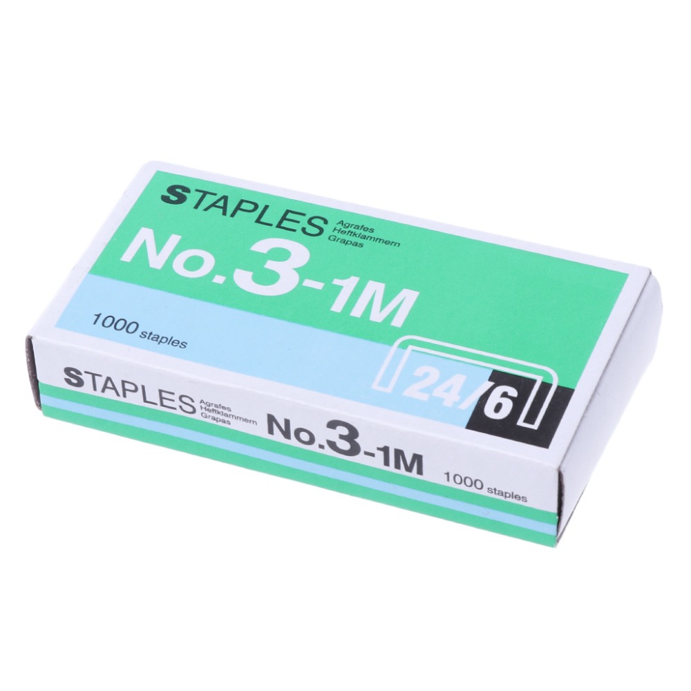 1000 unids/caja 24/6 grapas metálicas para engrapadora oficina material escolar papelería -U1JA