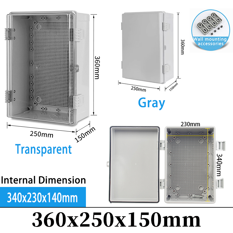 Boîtier électrique en plastique IP66, boîte de jonction de puissance ABS, boîte de Distribution étanche extérieure pour projet d'instruments électriques: 4XL / YELLOW