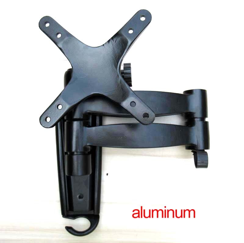 )aluminum 10"-32" 30kg strong dual arm monitor wall mount LCD TV bracket swivel led tv bracket shelf 360 rotate