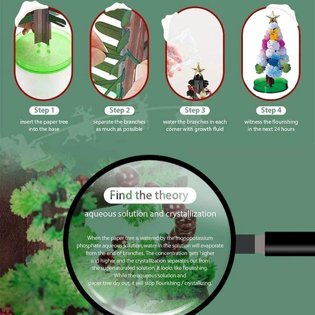 Papier Boom Bloei Speelgoed Creatieve Kleurrijke Magic Papier Ambachten Xmas 15Ml Speelgoed Voor Jongens