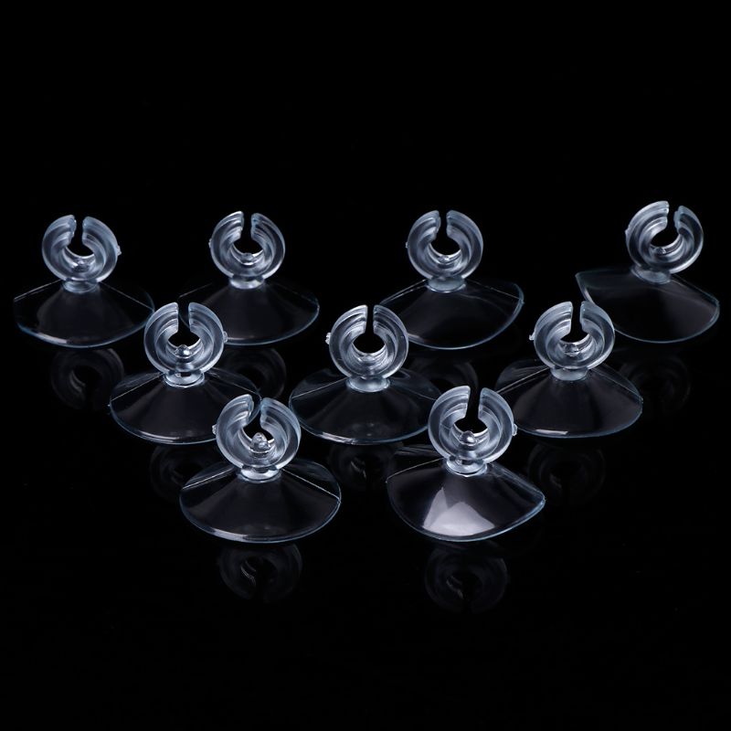 10PCS Aquarium Soft Plastic Suction Cup Holder Sucker Pipe Clip