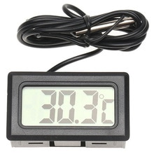 Thermometer Koelkast LCD Digitale Display Elektronische Thuis Mini Temperatuur Meter Gauge Temp Sensor met Sonde zonder Batterij
