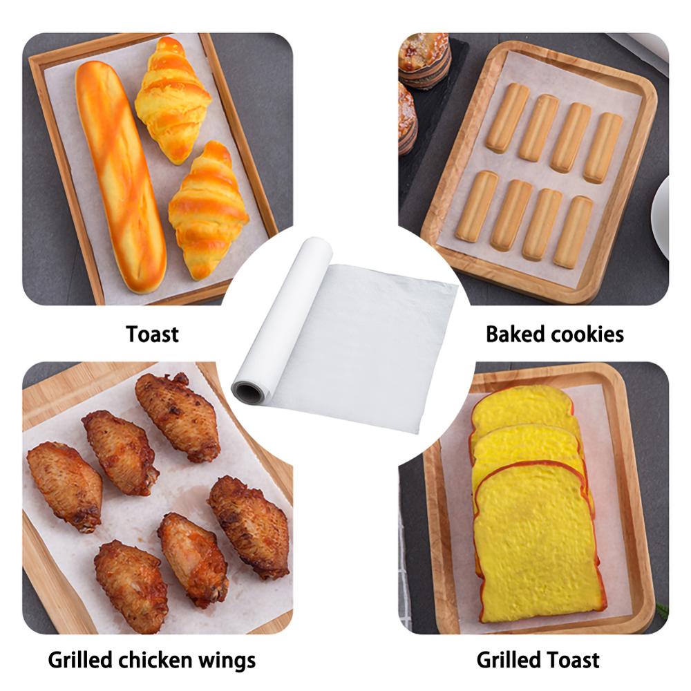 1 Roll Bakken Silicone Olie Non-stick Stoomboot Pot Pad Perkament Papier Rechthoek Cake Pan Liners Bakpapier Cake pannen