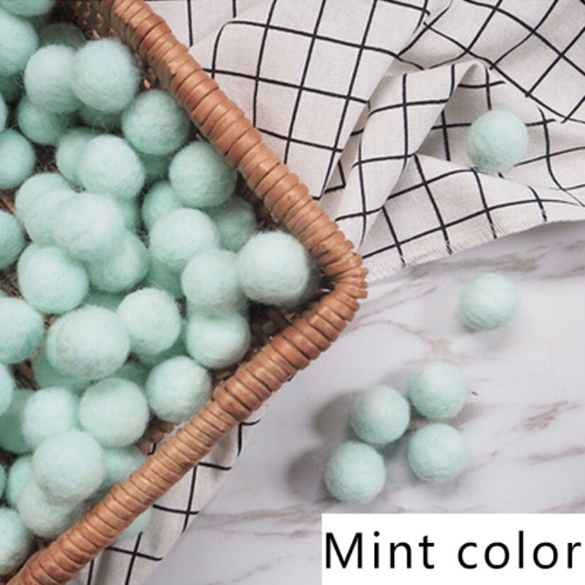 10pcs 2cm Felt Pompom Balls DIY Craft Handmade Wool Ball Accessories for Sewing Kids Room Hanging Mixed Color Home Decoration: 9