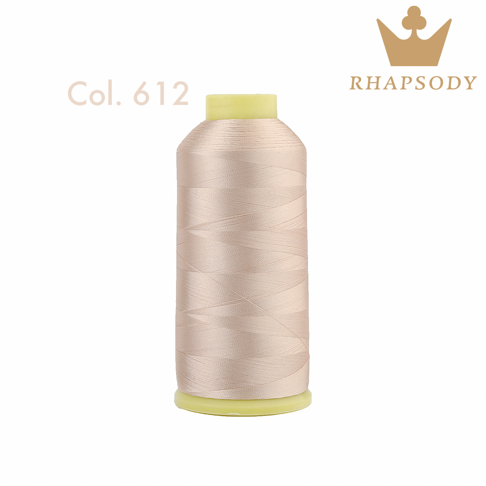 Rhapsody 120D2 5000m 40WT hilo de bordar de poliéster para Brother Singer Janome Babylock máquina de coser costura casera 200 colores