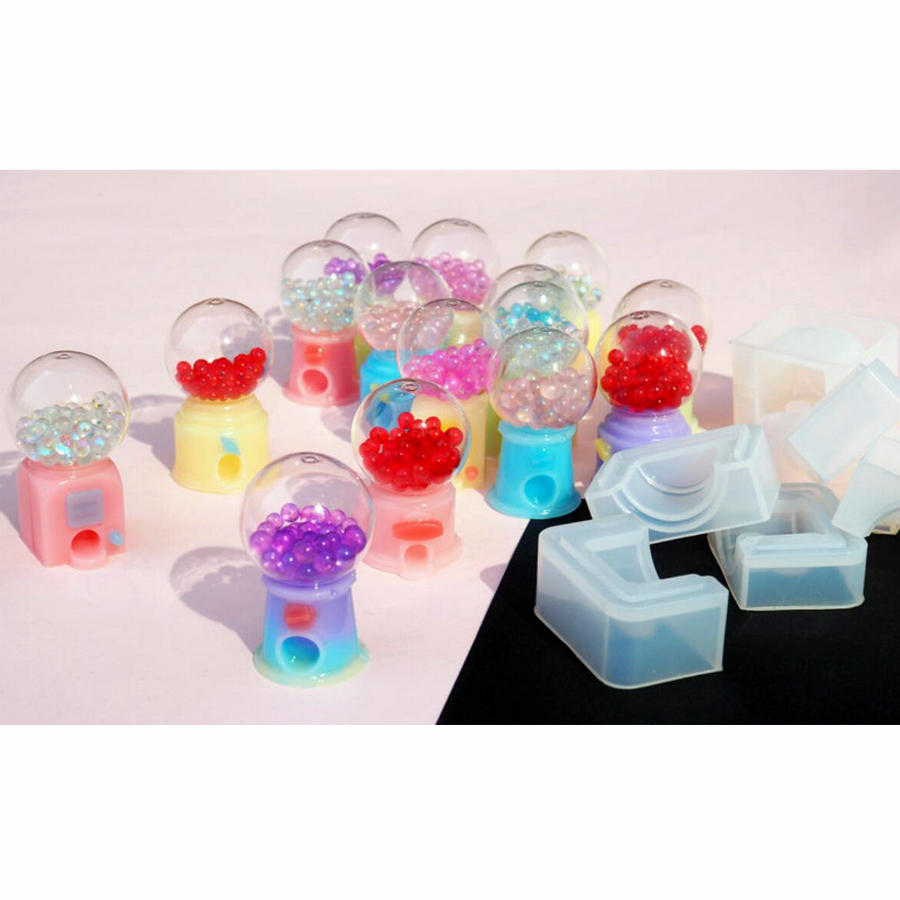4sets Mix 3D Candy Machine Silicone Molds Epoxy Resin DIY Jewelry Making Tools Resin Craft Crystal Snow Ball Mould
