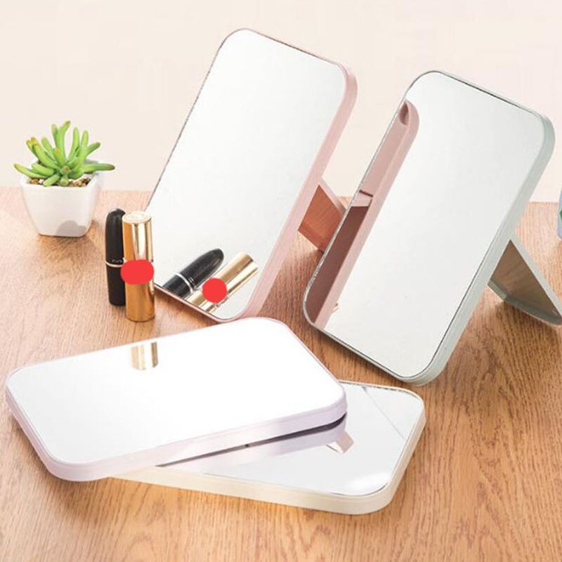 Miroir de maquillage pliant HD rectangulaire Table miroir bureau Simple Dressing Portable vanité maquillage miroir