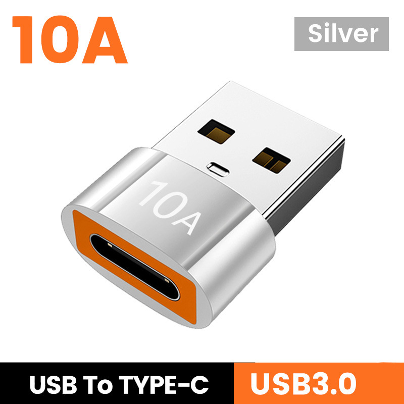 6-1PCS 10A OTG USB 3.0 A Tipo C Adattatore Tipo C Femmina A USB Maschio Convertitori Trasferimento dati ad alta velocità per MacBook Telefono Laptop: green