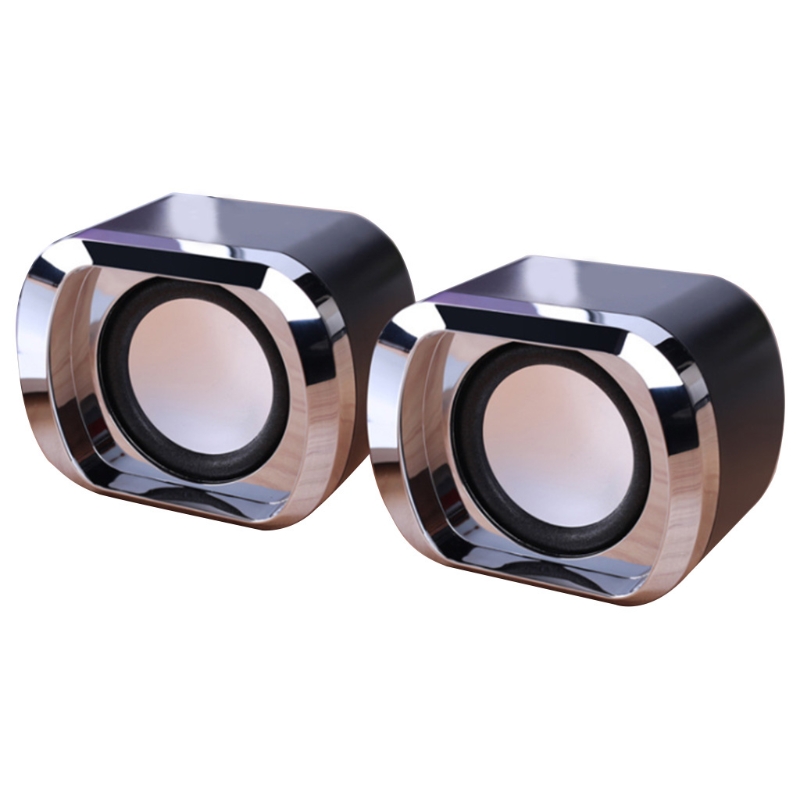 USB Wired Computer Speakers AUX Input USB Powered Bass Reinforcement Mini Speaker for Laptop Desktop: black