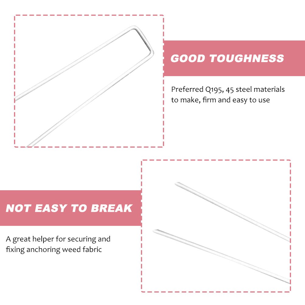 30pcs Landscape Staples Ground Staples Landscaping Staples for Anchoring Fabric