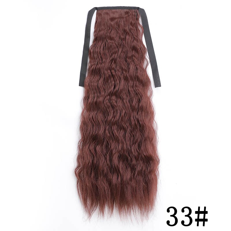 LISI HAIR 55cm Long 16 Clip in Hair Extension Straight Hairpiece Synthetic Hair For Women 140g High Temperature Fiber: T27/30/4