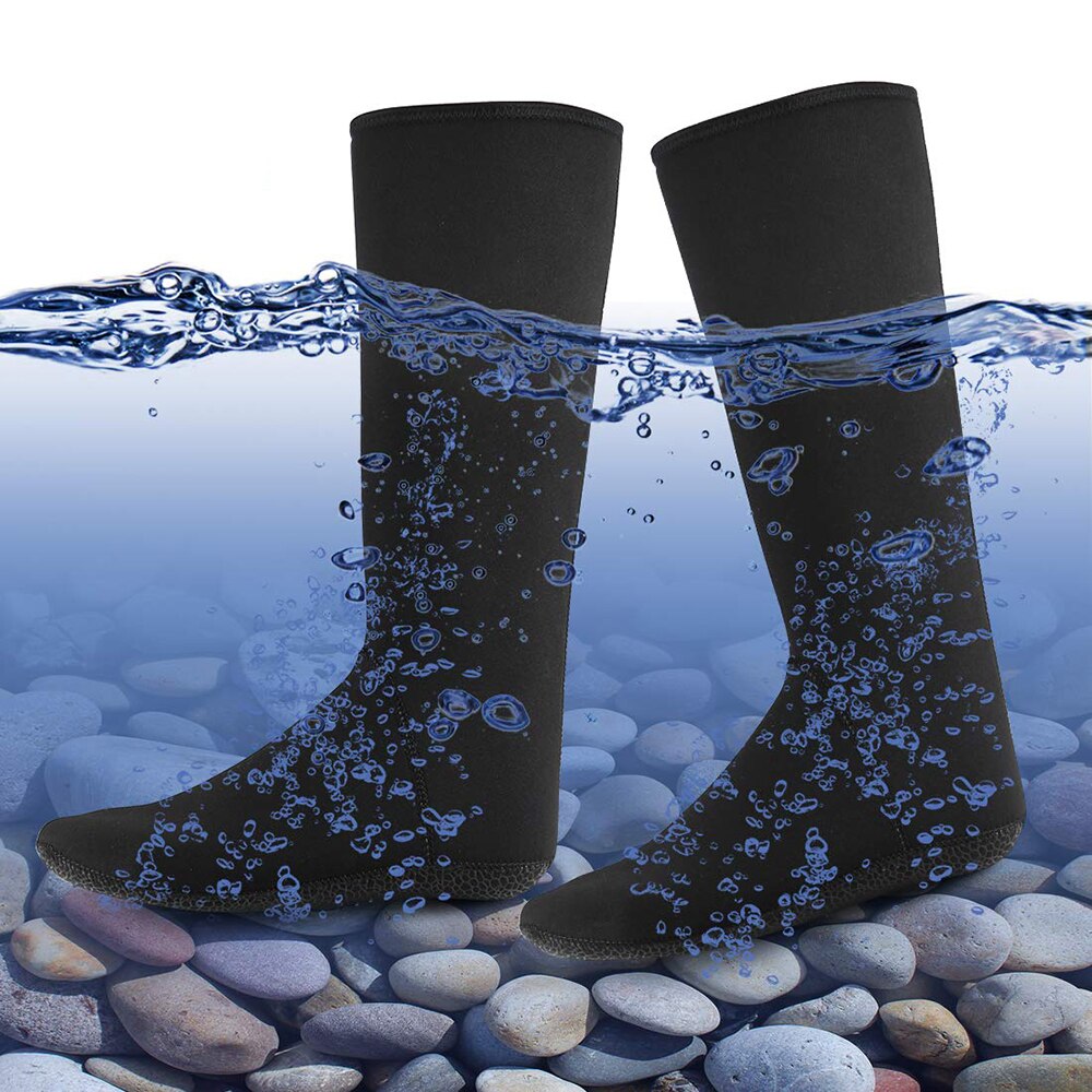 Sanlike komplet vandtætte sokker ventilation neopren sokker støvler til dykning ski surfing fiskeri sort