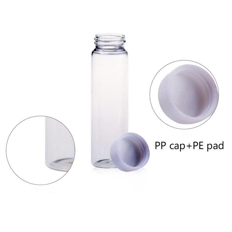 3ml Glass Reagent Bottle Sample Bottles Essential oil Vial with PE Inner pad Screw Cap Test Tube Laboratory Pack 20