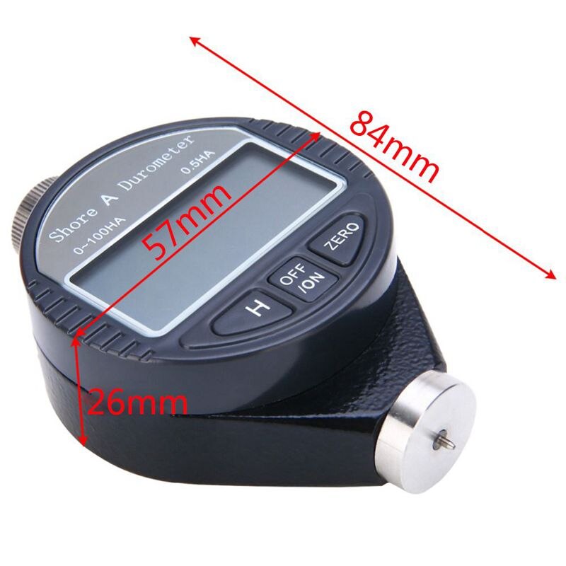 medidor Digital de dureza durómetro 0-100HA Shore A LCD para cuero de caucho plástico cera multigrasa 1 ud.