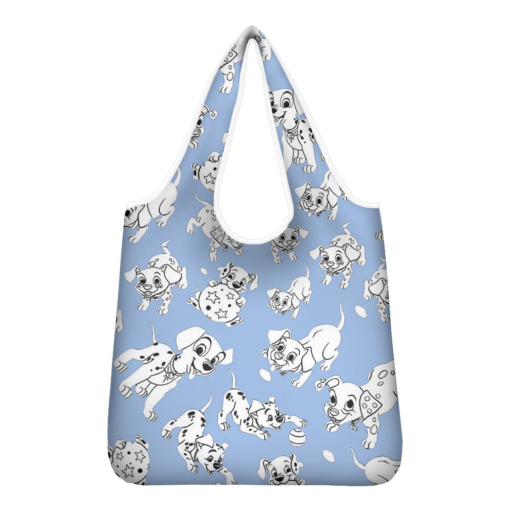 Dalmatian Dog Reusable Folding Shopping Bags Grocery Bag Large Size Eco Portable Shoulder Handbag Polyester Travel Tote Bag: ZLH1152KO