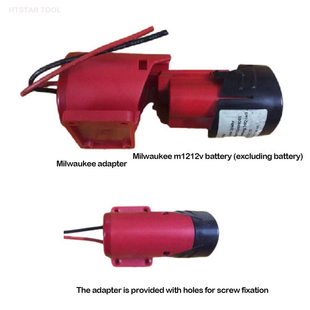 Right Angle Battery Adapter conversion is suitable for Milwaukee m12 DIY 2 wiring output 18V Power Connector Red detachable