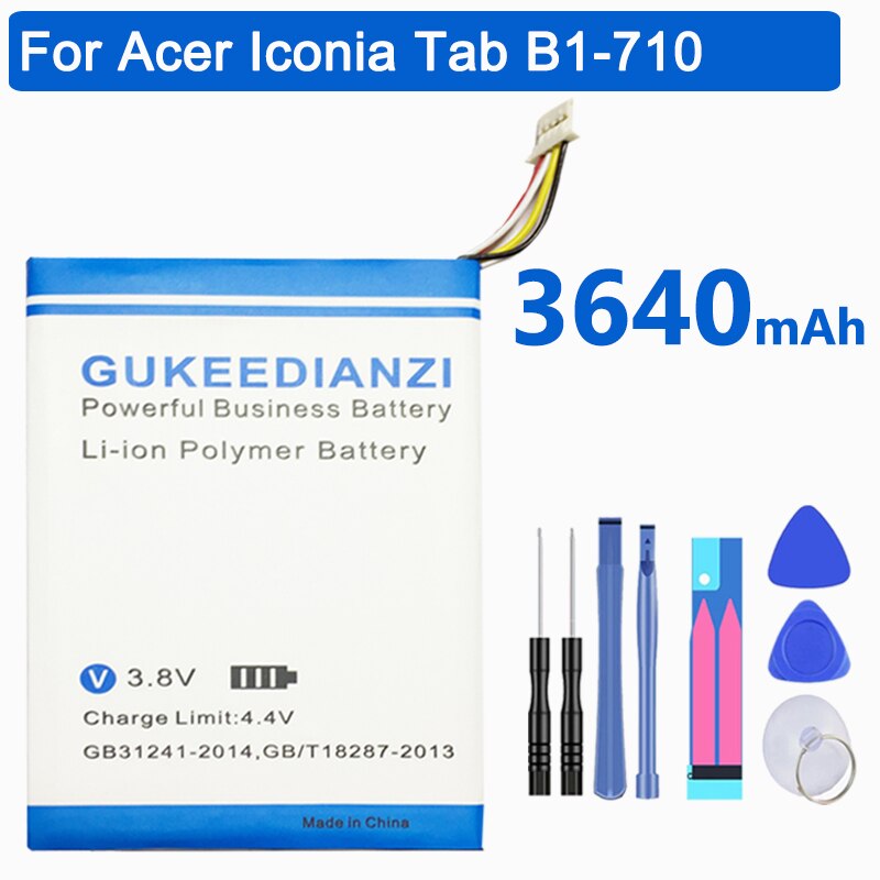 GUKEEDIANZI BAT-715 Battery - 3640mAh Replacement for Acer Iconia Tab B1-A71 B1-710