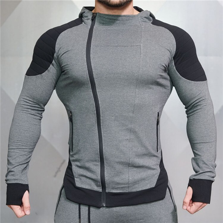 Workout Jogging Running Jacket Mannen Training Bodybuilding Kleding Hooded Sweater Mannen Sport Jassen Running Jas Sportkleding: 2 / M