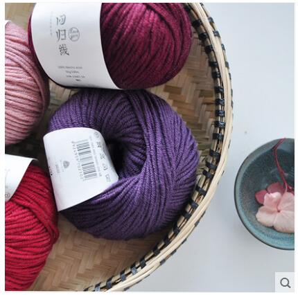 300g(50g*6pcs) 100% Merino Wool Yarn Coarse Wool Hand Woven Knitting Wool Thread Knit Scarf