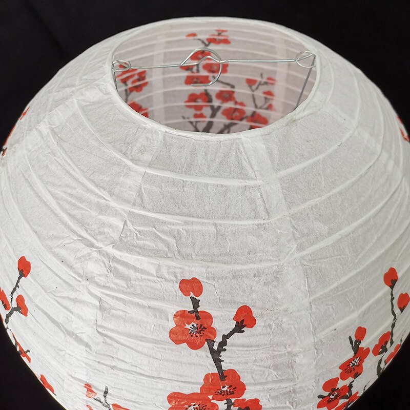 3pcs / lot Red Sakura Paper Lanterns 12/14/16 inch Chinese Japanese Festival Paper Lantern Flower Balls Wedding Party Decoration