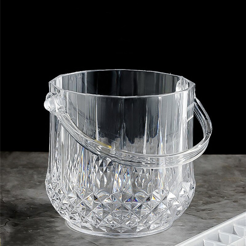 Acrylic Ice Bucket Bar KTV Plastic Ice Bucket Transparent Diamond Ice Bucket Champagne Bucket Beer Bucket: 01