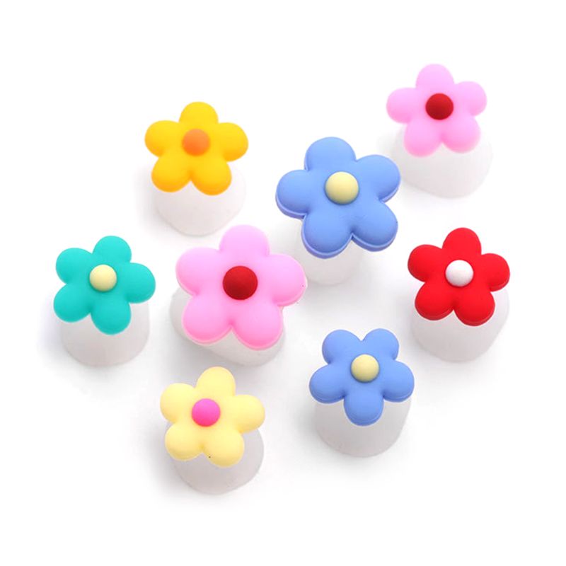8 Stuks Siliconen Teen Separator Set Leuke Bloem Dier Vorm Hallux Valgus Bunion Corrector Voet Orthese Protector: plum