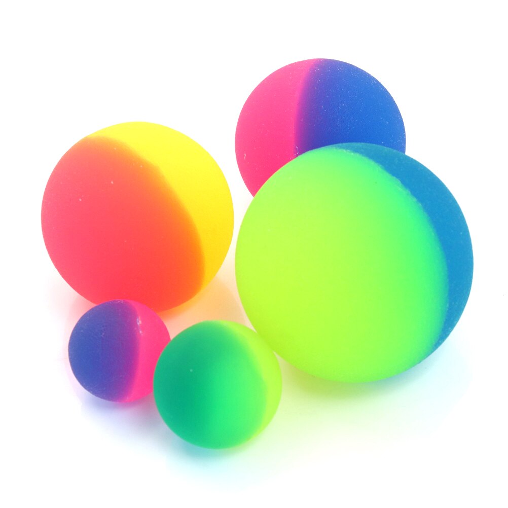 Pelota de juguete de goma de colores para niños, pelota que rebota, juguetes exterior para niños, juegos deportivos, malabares elásticos, pelota de saltar de 25-55MM, 1 unidad/10 Uds.