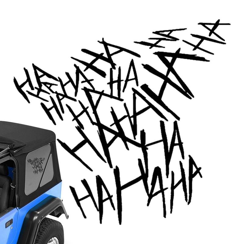 Hahaha Motorrad Helm Aufkleber lustige Joker Aut ofens ter Aufkleber wasserdichte Auto-Styling Fahrzeug reflektierende Aufkleber Stoßstange Aufkleber