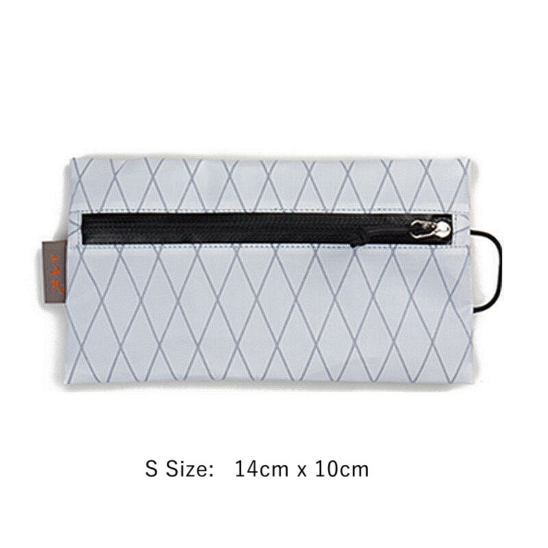 3F UL Gear X-PAC-Bolsa de almacenamiento de tela con doble cremallera lateral, portátil, pequeña, impermeable, ultraligera, para acampar y senderismo: S Size White