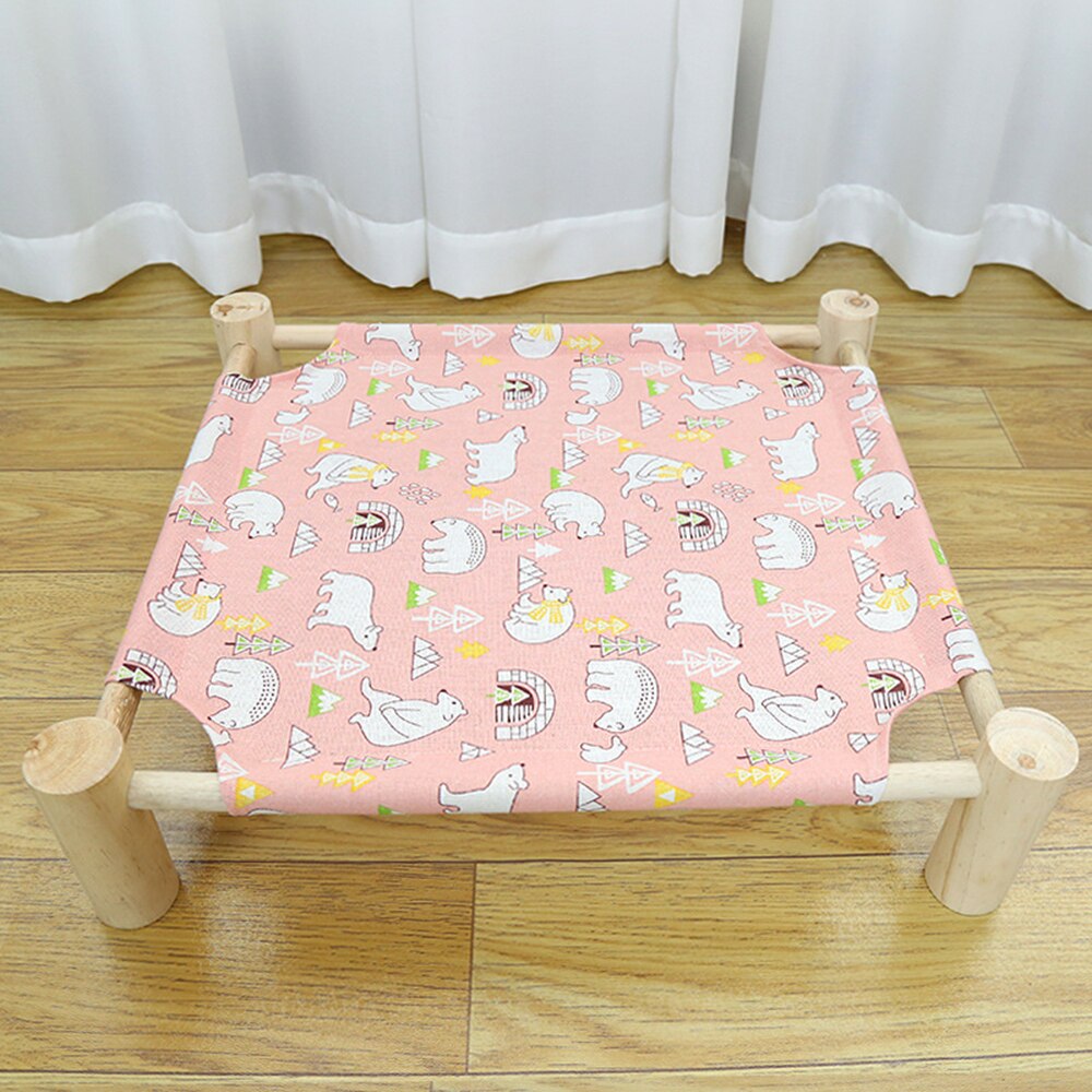 Hamaca de mascota desmontable, producto para mascotas, tumbona perezosa para perros, cachorro, gato, alfombrilla, cojín, casa de gato, animales, sofá, gato, accesorios para cama: Pink