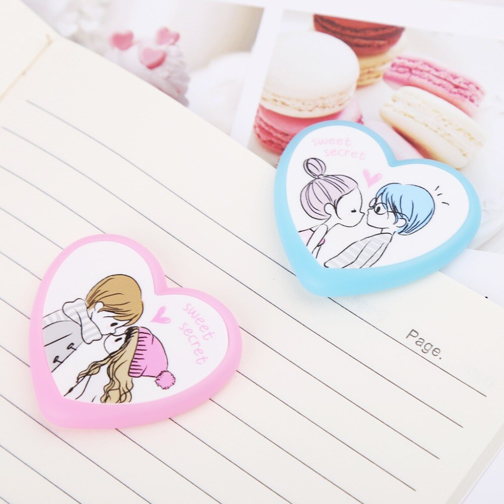 Cute Kawaii Heart Shape Rubber Erasers For Erasable Pens Kids Stationery