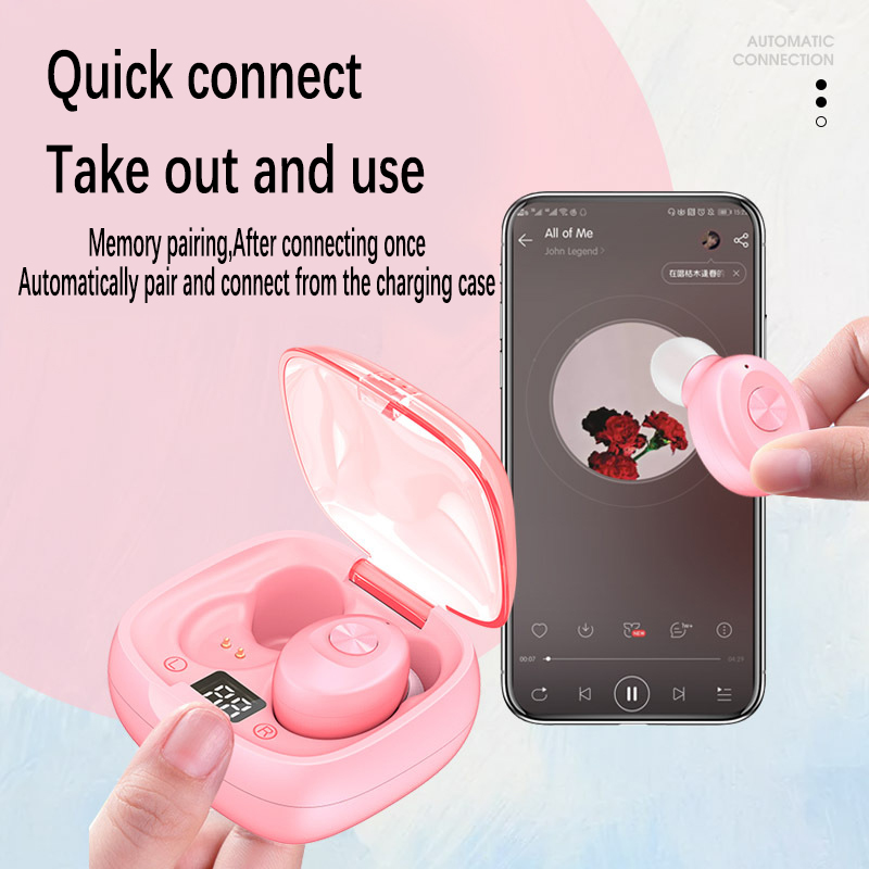 True Wireless Earbuds In-ear Bluetooth 5.0 Earphones Noise Canceling Handsfree Sports Headphones IPX5 Waterproof with Microphone