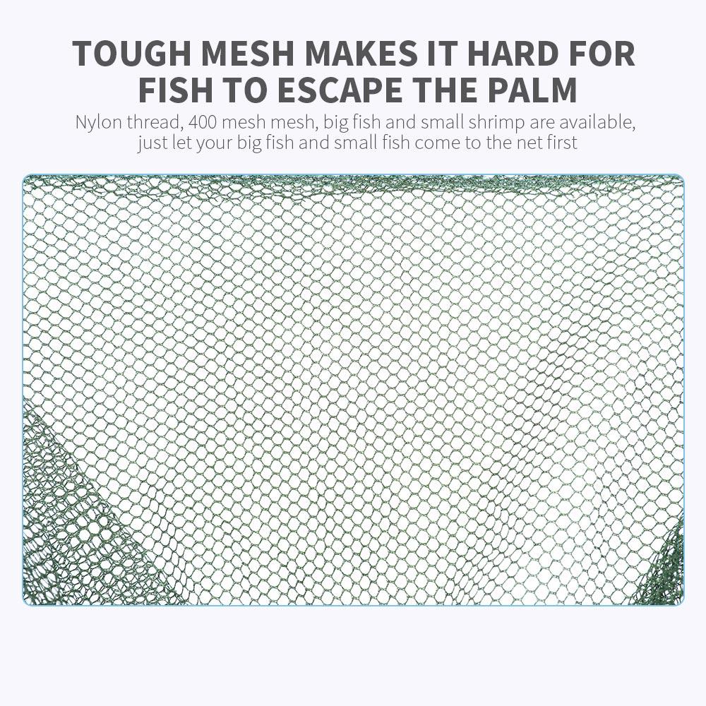 Aluminum Alloy Fishing Landing Net Telescopic Mesh Fish Catch Outdoor Fishing Folding Net for Bird Portable Release Lightweight
