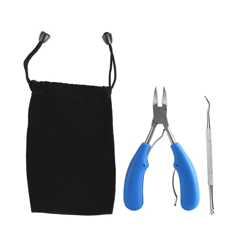 Nouvellement lourd orteil épais coupe-ongles pinces pédicure acier orteil coupe-ongles pour ongles épais ou incarné ongle: Blue