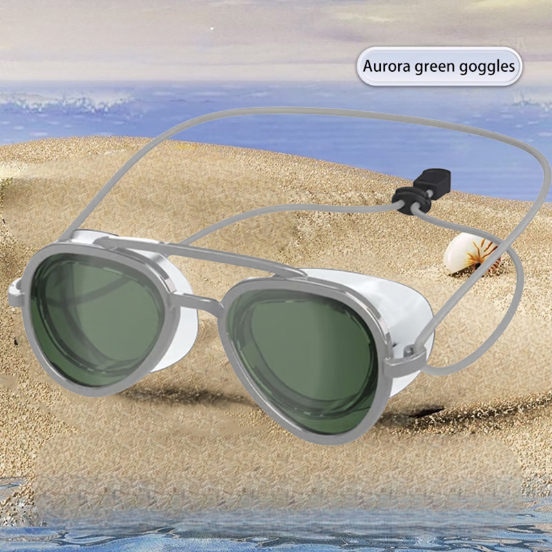 Retro Swimming Goggles Adjustable Swim Glasses Uv Protection Wide View Big Frame Swim Diving Glasses No Leaking