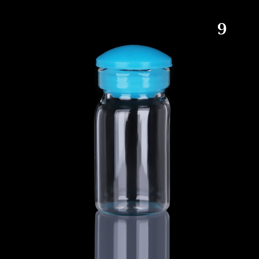 Frascos de cristal con adornos para botella de derrape, botellas de deseos de arcoíris, tapón de corcho, decoración, contenedores DIY, 5 uds.: 9