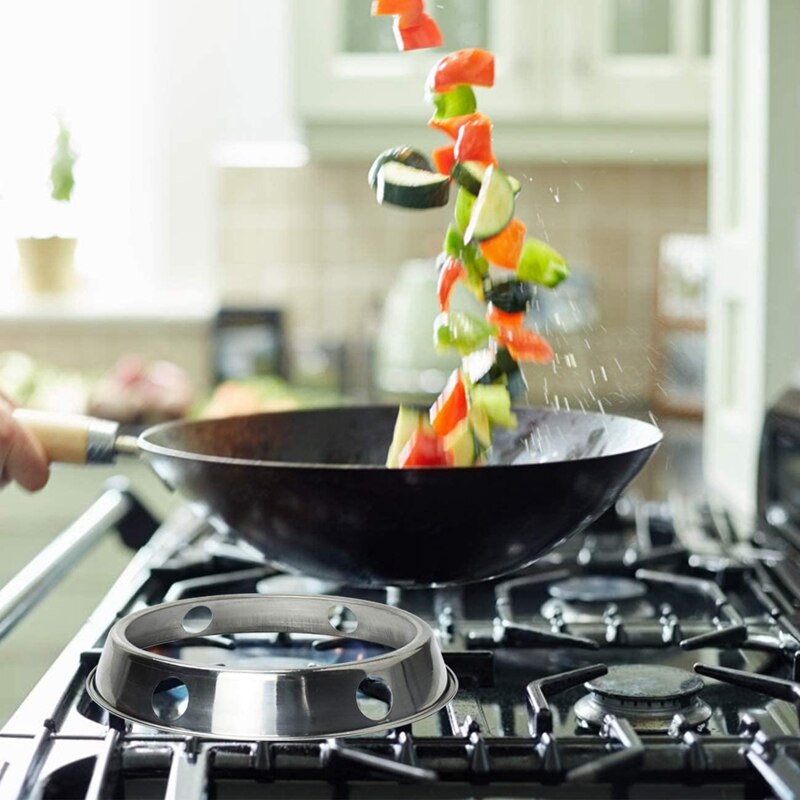 Soporte Universal Para Wok - Anillo De Acero Inoxidable Para Fondos Redondos, Para Estufas De Gas