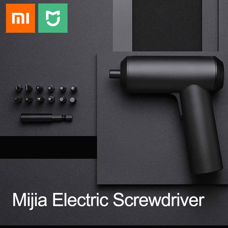 XIAOMI Mijia Electric Screwdriver Cordless Portable Screwdriver Set Rechargeable Home Power Tools 12 Pcs S2 Screw Bits 3.6V