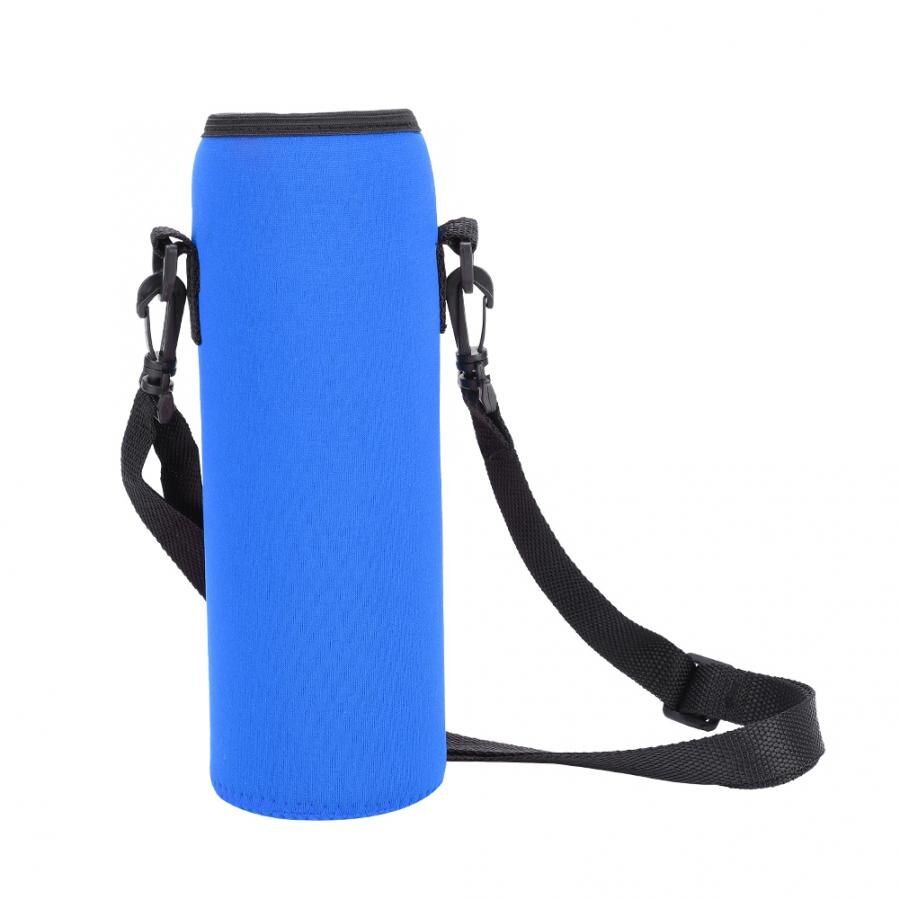 1L Sacchetto Della Bottiglia di Acqua di Campeggio Esterna Escursioni Bollitore Sacchetto Del Sacchetto Supporto Della Bottiglia di Acqua Portatile da Viaggio per Lo Zaino in neoprene Termico: Blu