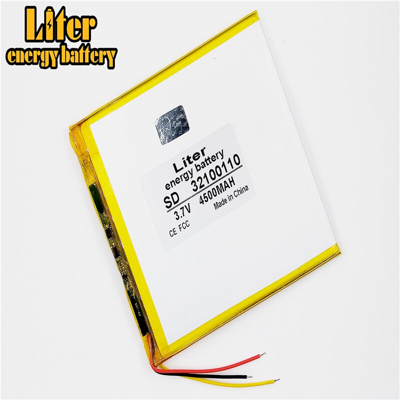 3 line Liter energy battery 32100110 3.7V lithium polymer battery 4500MAH tablet computer navigation built-in battery