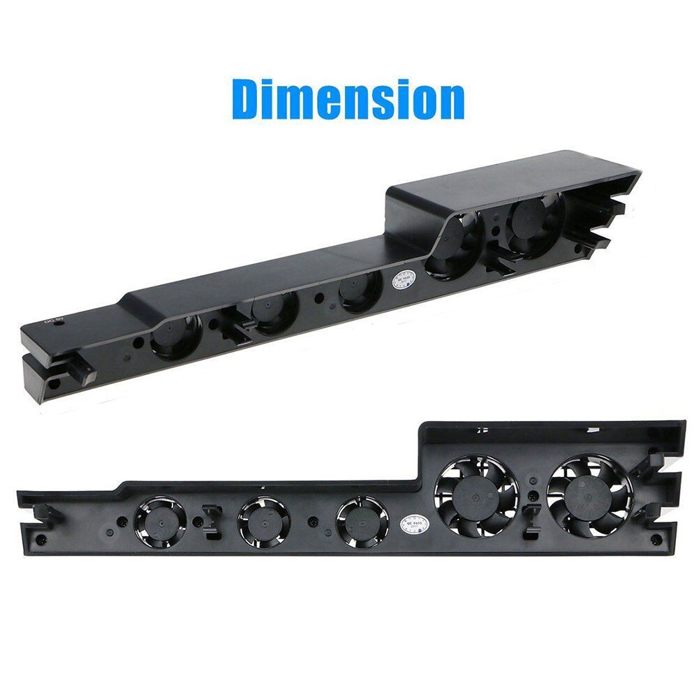 5-Fan External Adapter Temperature Control Game Console Multifunctional Lightweight With USB Cable ABS Cooling Fan For PS4 Pro