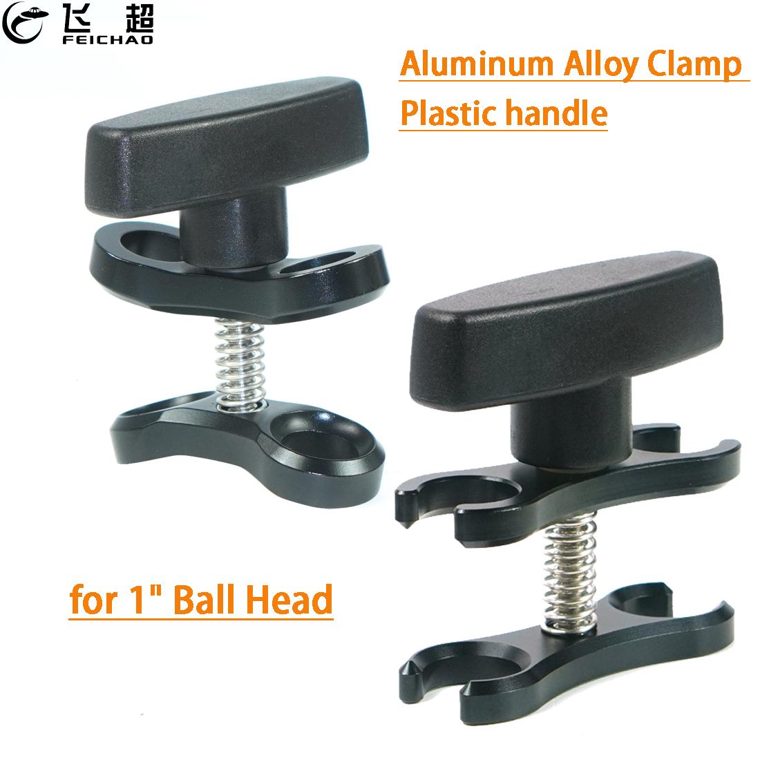 1" Ball Joint Arm Flashlight Torch Clamp Mount Holder Butterfly Clip Plastic Handle for GoPro Hero 9 8 7 6 5 Cameras Underwater