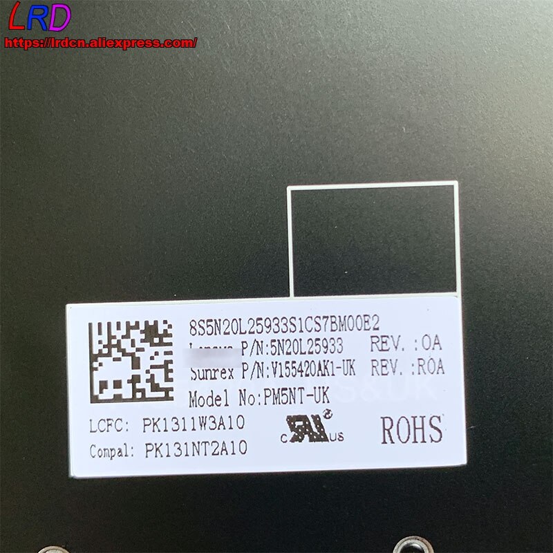 UK English Keyboard for Lenovo Ideapad 110-15ISK 110-17 V110-17 IKB ISK ACL Laptop 5N20L25933 5N20L25939 5N20L25907