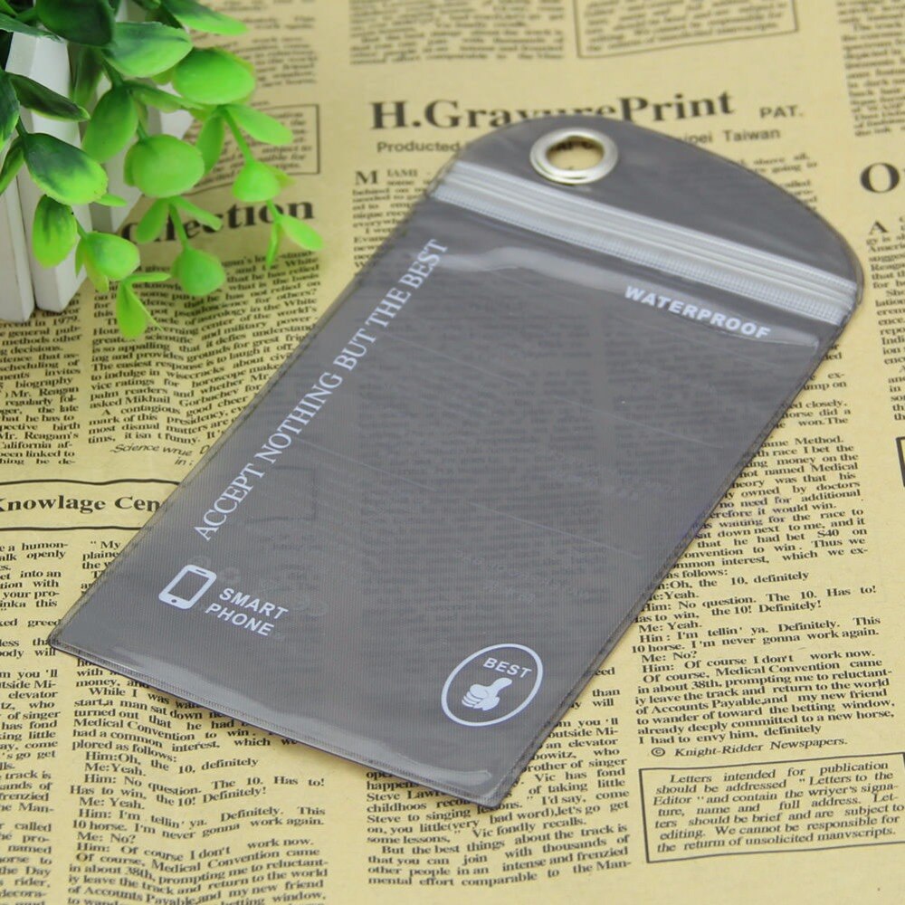 10*20cm Mobile Phone Waterproof Storage Bag Plastic Packaging Bag Phone Accessories Outdoor Rafting Drifting Supplies