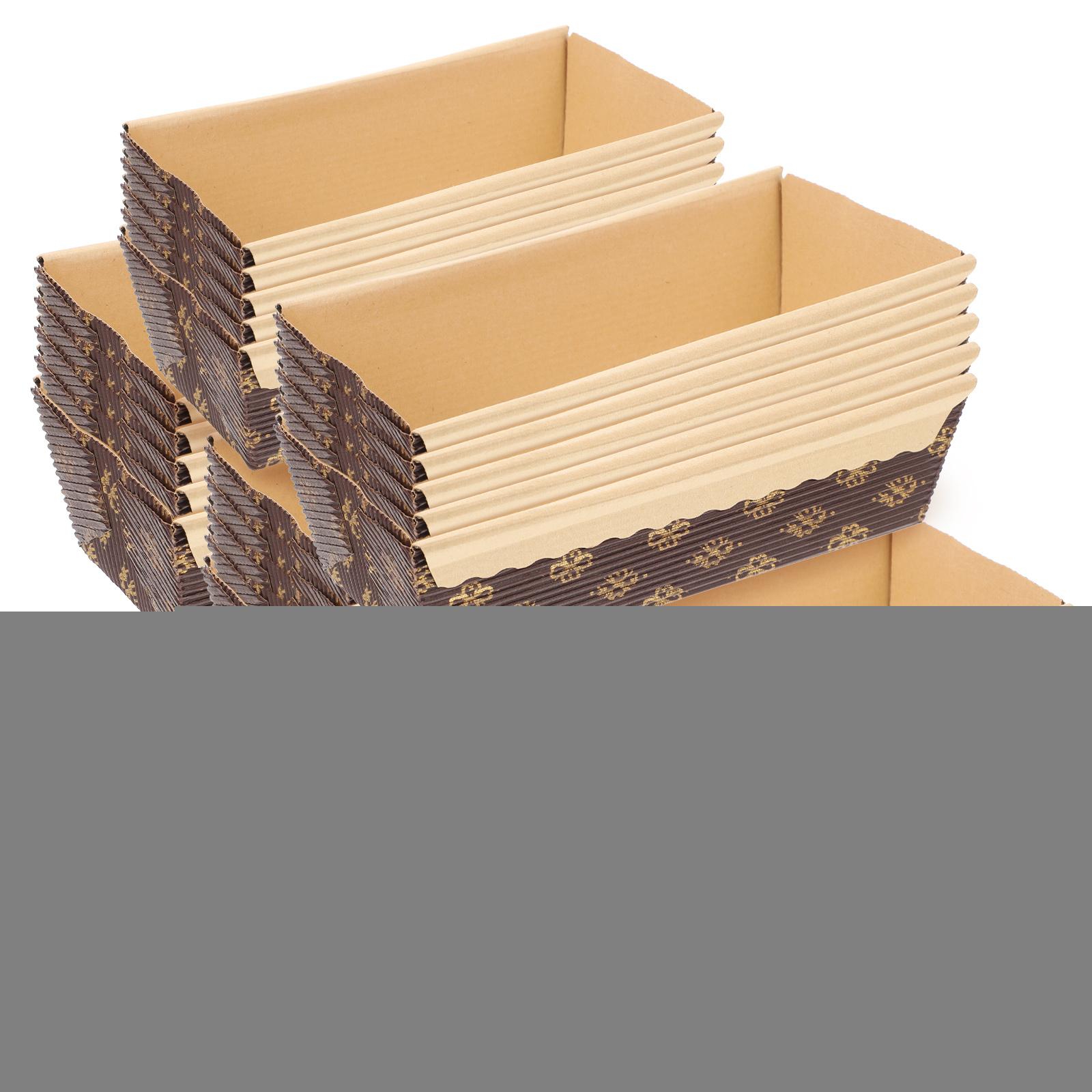 25 Stück Kuchenformen aus Pappe, Papiertablett, Pfanne, Laibherstellung, Formen, Backformen, Kaffee, rechteckige Pfannen