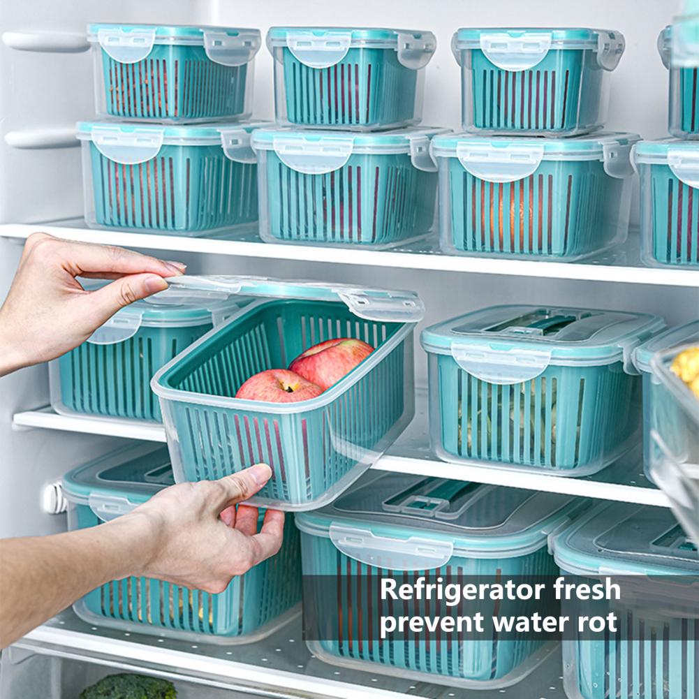 Pudełko robić lodówki zamrażarka lodówka Organizer świeże pojemniki na robić przechowywania owoców warzywne kosz spustowy Organizer robić kuchni spiżarni