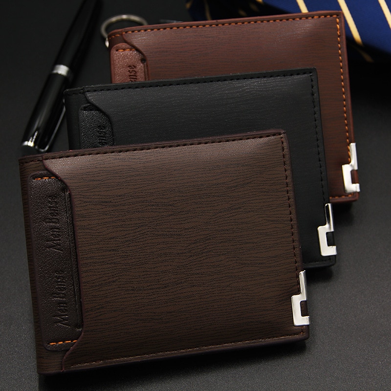 Portefeuille homme cuir PU slim petit hommes portefeuilles porte feuille homme porte monnaie billeteras para hombre en cuir porte carte courte