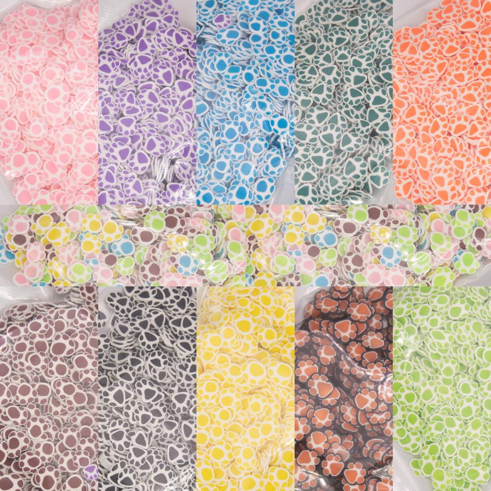 30g kat hund dyr pote form polymer ler skiver drys til slim fyld charms fluffy mudder gør det selv håndværk håndværk tilbehør