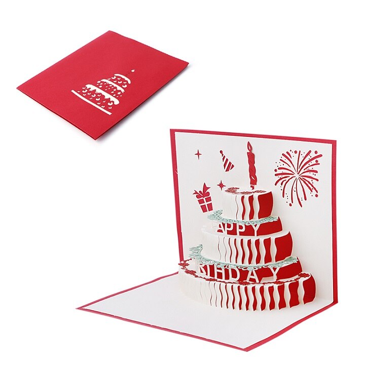 3D Pop Up Greeting Card Handmade Happy Birthday Merry Christmas Card: 70