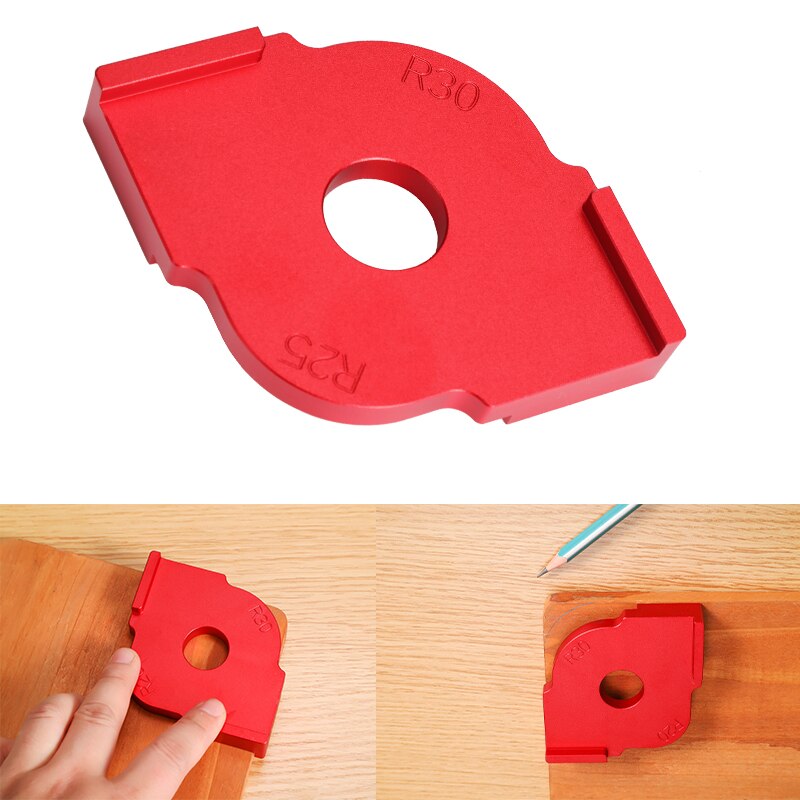4er-Set Radius-Schablonen Für Oberfräse – R5 Bis R40, ABS, Für Präzise Eckradien In Der Holzbearbeitung